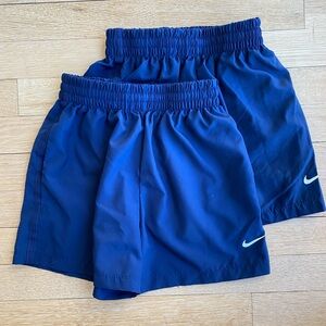 2 pair Nike Navy Sports Shorts, size S